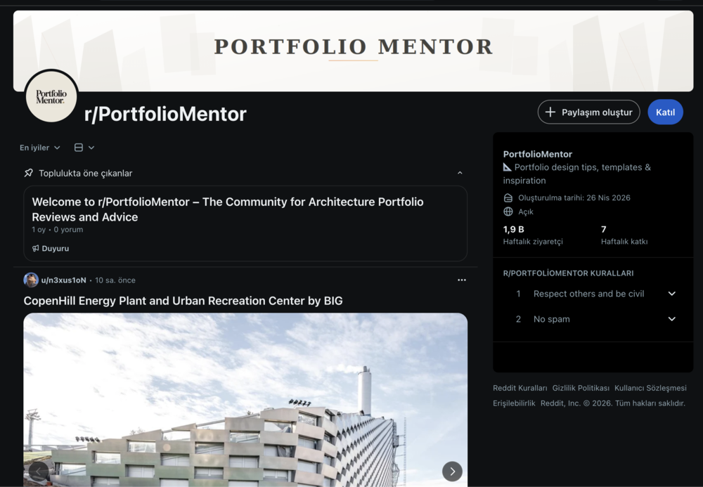Portfolio Mentor Subreddit