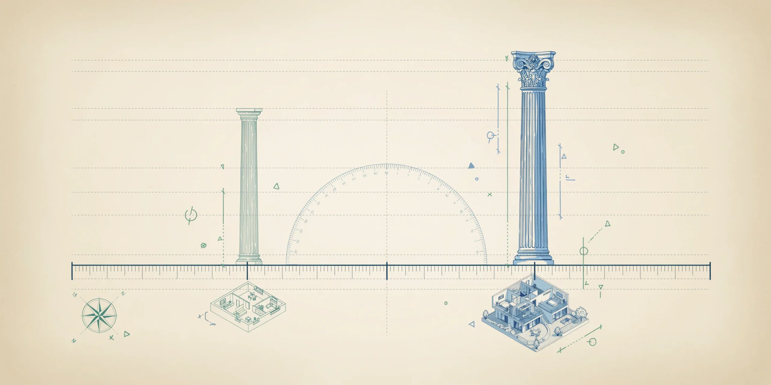 Illustration depicting entry-level architect salary range in 2026.