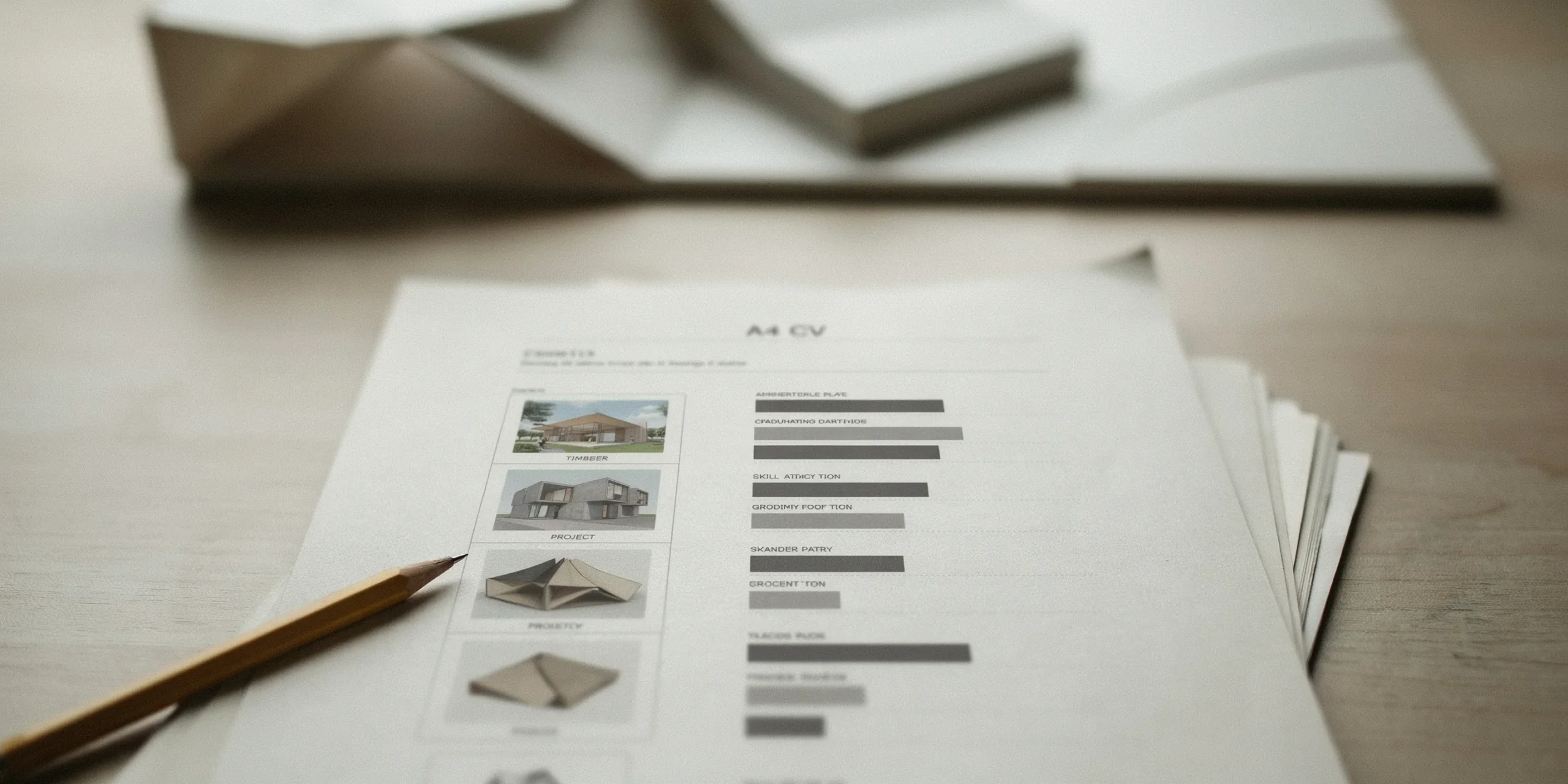 Graduate architecture CV emphasizing academic projects and skills