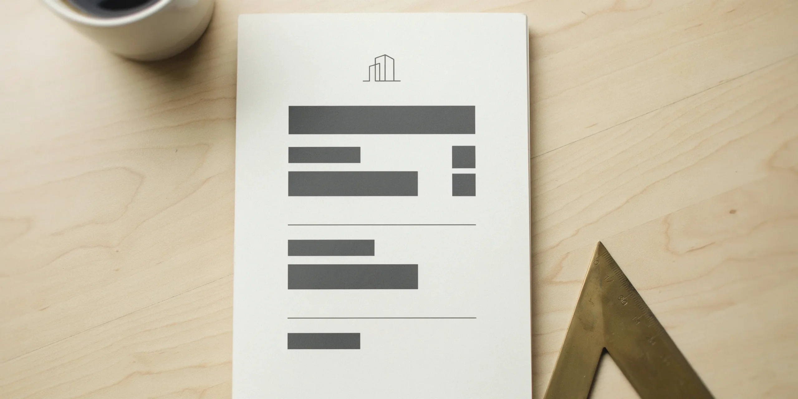 An elegantly designed architecture CV showcasing a single-column format