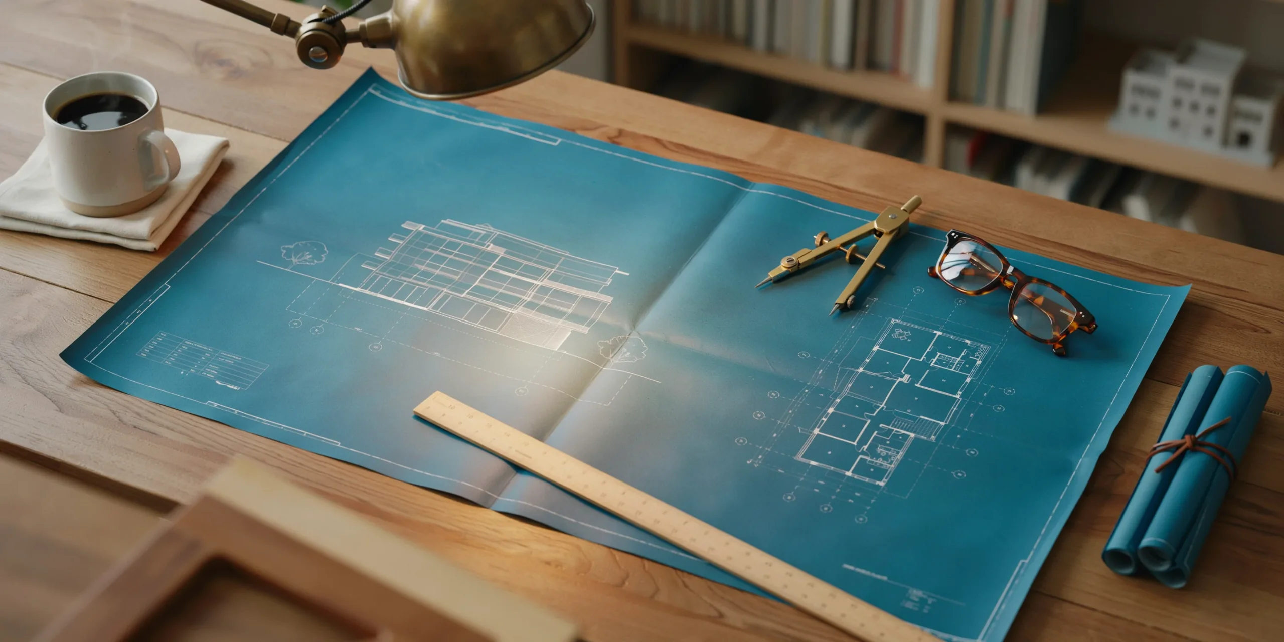 Detailed architectural blueprint with highlighted salary figures for negotiation
