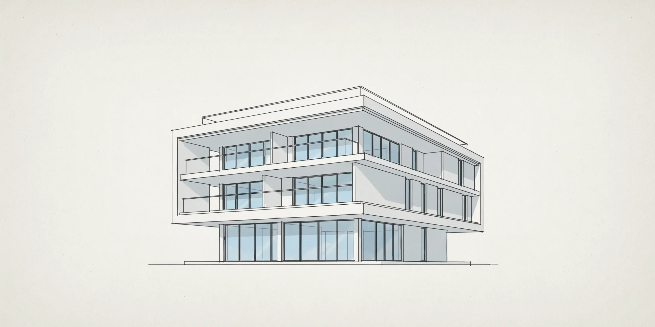 Architectural drawing header design for a LinkedIn profile showcasing creativity